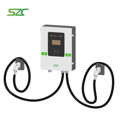 SZC DC Wallmounted EV Charger 40кВт 60кВт Закаленный стальной материал Проект Битинг зарядка Пли CCS2 с двойными пушками